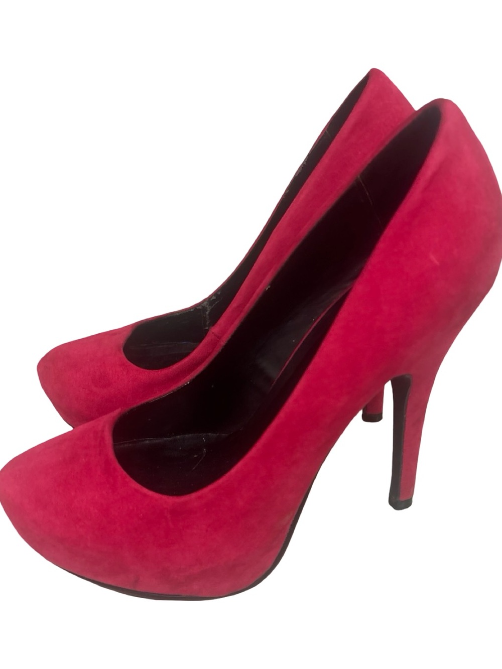 Mix No. 6 Y2K Women's Magenta Barbie-core Night Out Suede Round-Toe Pumps Sz 6.5